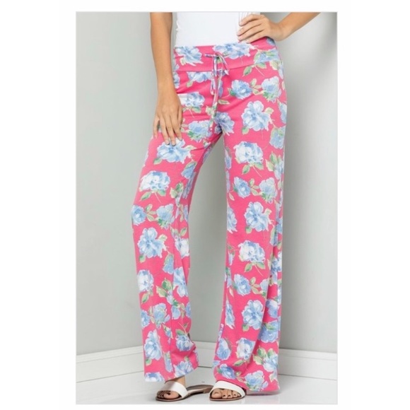🌷FLORAL FRENCH TERRY LOUNGE PANTS - Picture 4 of 5